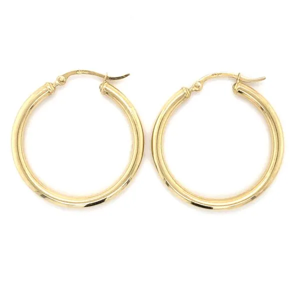 14K Yellow Gold Hollow Hoop Earring Gray's Jewelers Bespoke Saint James, NY