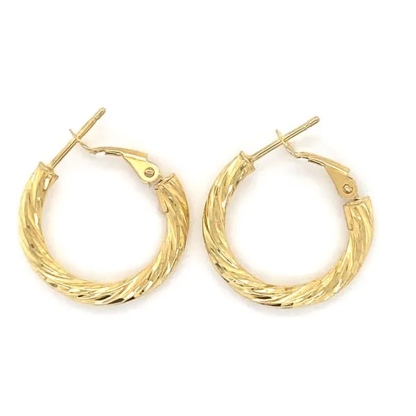 14K Yellow Gold Twisted Hoop Gray's Jewelers Bespoke Saint James, NY