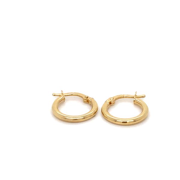 14K Yellow Gold Hoop Earrings Gray's Jewelers Bespoke Saint James, NY