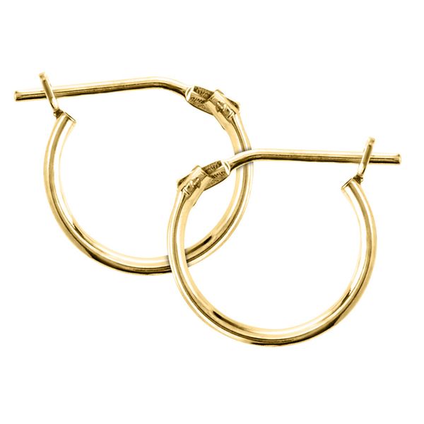 Childrens 14K Yellow Gold Hoop Earrings Image 3 Gray's Jewelers Bespoke Saint James, NY