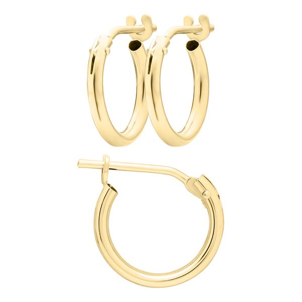 Childrens 14K Yellow Gold Hoop Earrings Gray's Jewelers Bespoke Saint James, NY
