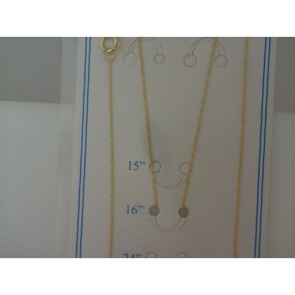 14K Yellow Gold 16 Inch Rope Chain Gray's Jewelers Bespoke Saint James, NY