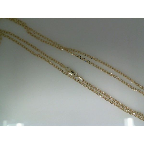 14K Yellow 24 inch Diamond Cut Cable Chain Gray's Jewelers Bespoke Saint James, NY