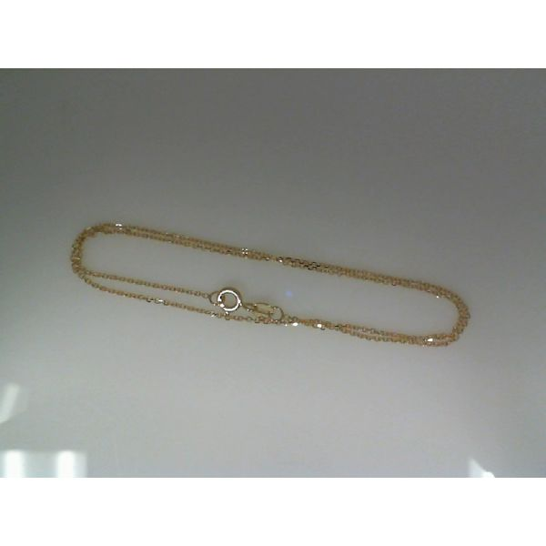14K Gold 1.1mm Diamond Cut Cable Chain with Spring Ring Gray's Jewelers Bespoke Saint James, NY