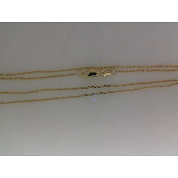 14k Yellow Gold Diamond Cut Cable Chain 1.1mm With Lobster Claw Lock 17