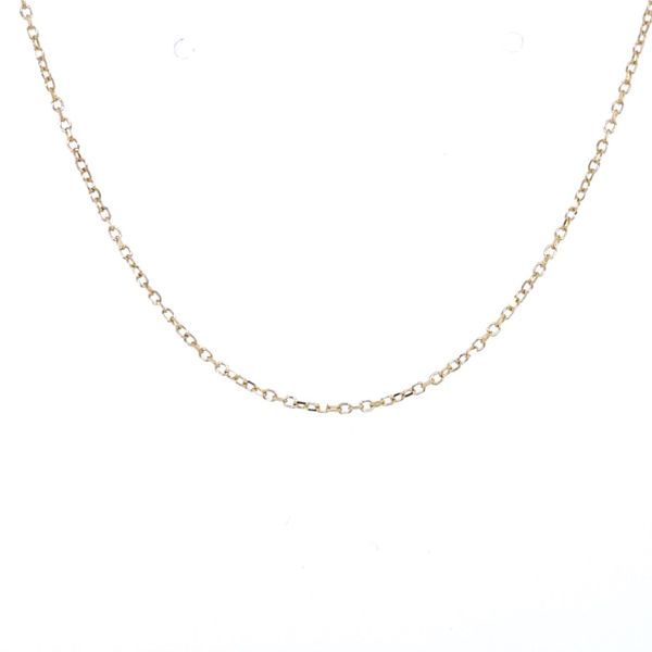 14k Yellow Gold Diamond Cut Cable Chain 0.87mm 16-18