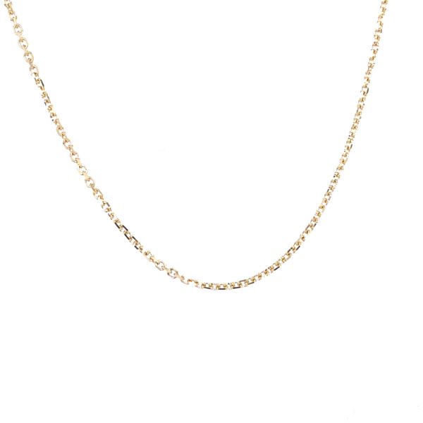 14k Yellow Gold Diamond Cut Cable Chain 16
