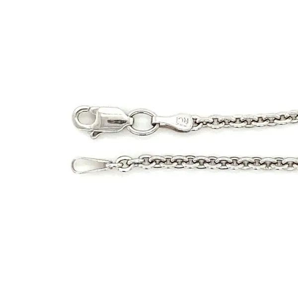14k White Gold Rolo Chain 20