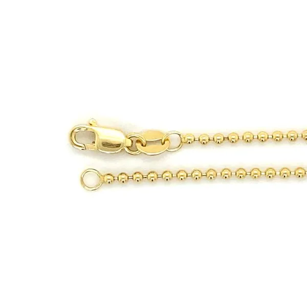 14k Yellow Gold Bead Chain 16