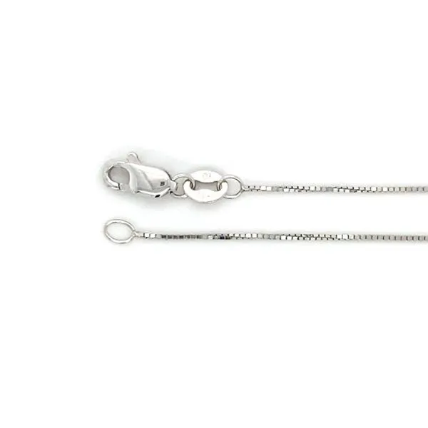 14k White Gold Box Chain 16