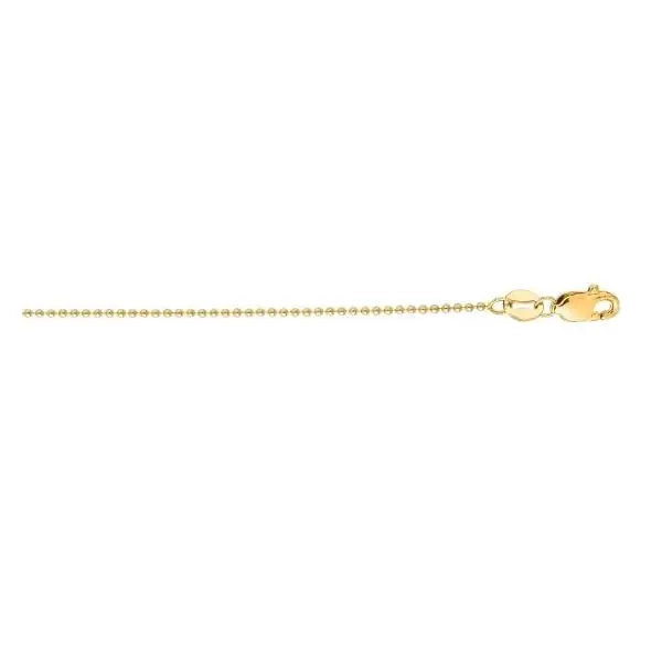 14K Yellow Gold 1.5mm Bead Chain with Lobster Lock Gray's Jewelers Bespoke Saint James, NY