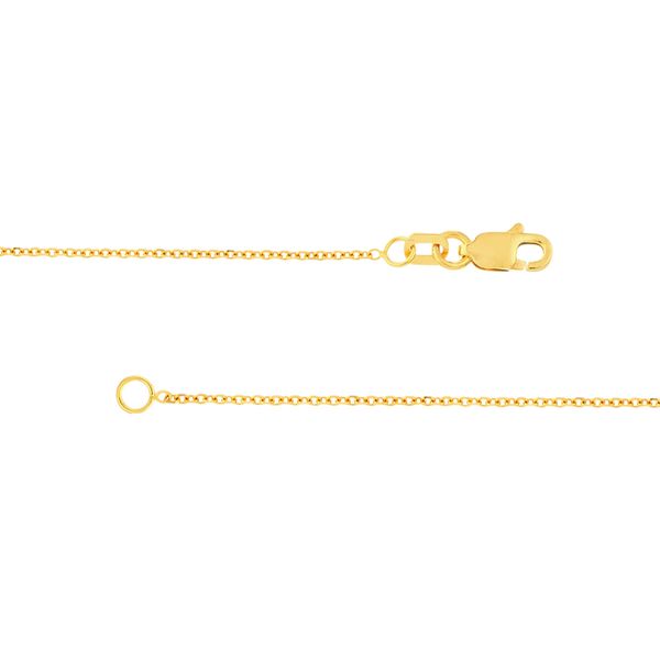 14k Yellow Gold Diamond Cut Cable Chain 1.05mm 16