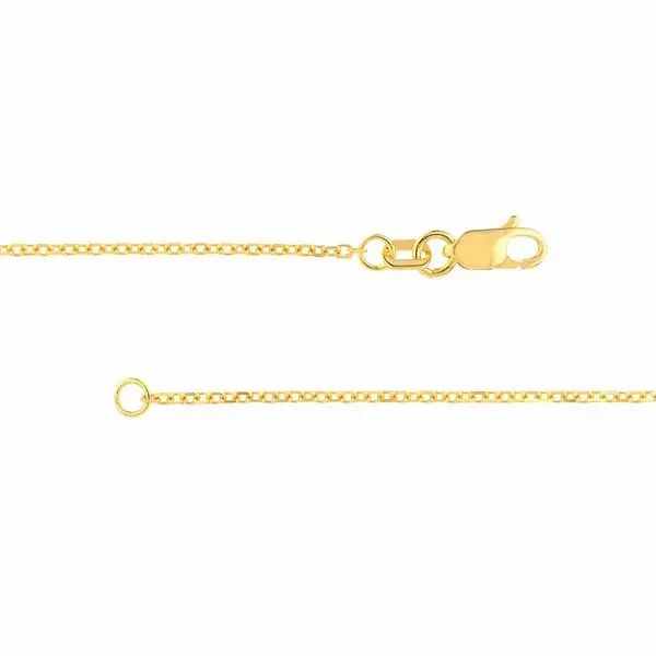 14k Yellow Gold Diamond Cut Cable Chain 1.15mm 16