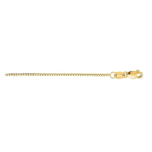 14K Yellow Gold .75mm Classic Box Chain with Lobster Lock Gray's Jewelers Bespoke Saint James, NY
