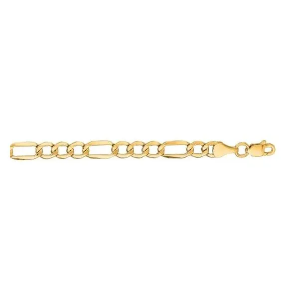 14K Yellow Gold 4.7mm Lite Figaro Chain with Lobster Lock Gray's Jewelers Bespoke Saint James, NY