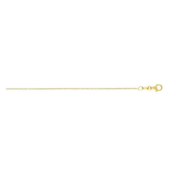 14K Yellow Gold 1.1mm Round Cable Chain with Lobster Lock Gray's Jewelers Bespoke Saint James, NY