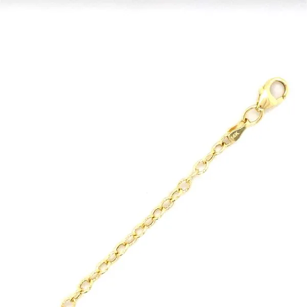 14K Yellow Gold Lite Oval Textured Rolo Chain Gray's Jewelers Bespoke Saint James, NY