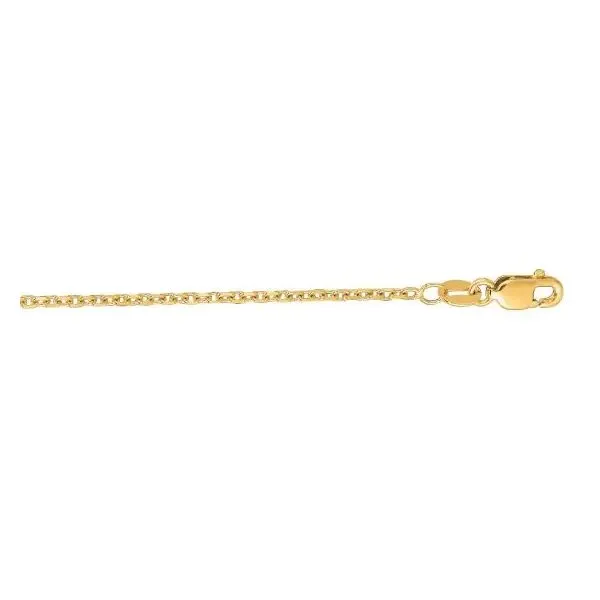 14K Yellow Gold 1.5mm Diamond Cut Cable Chain with Lobster Lock Gray's Jewelers Bespoke Saint James, NY