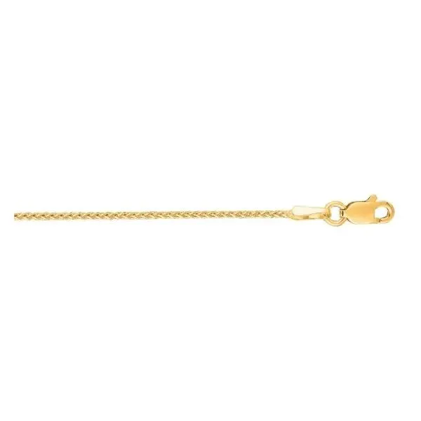 14K Yellow Gold Diamond Cut Wheat Chain Gray's Jewelers Bespoke Saint James, NY