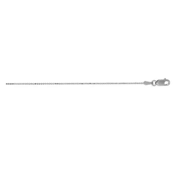 14K White Gold Diamond Cut Bead Chain Gray's Jewelers Bespoke Saint James, NY