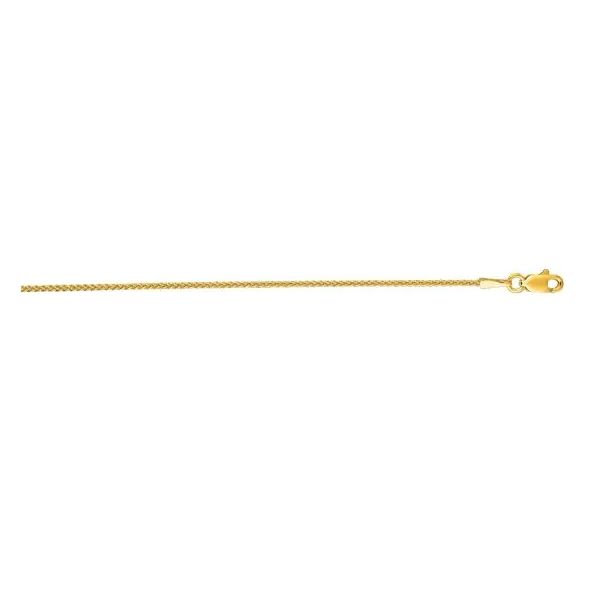 14K Yellow Gold Round Wheat Chain 1.2MM Gray's Jewelers Bespoke Saint James, NY