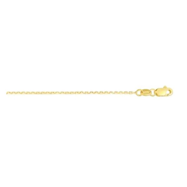 14K Yellow Gold 0.87mm Diamond Cut Cable Chain with Lobster Lock Gray's Jewelers Bespoke Saint James, NY