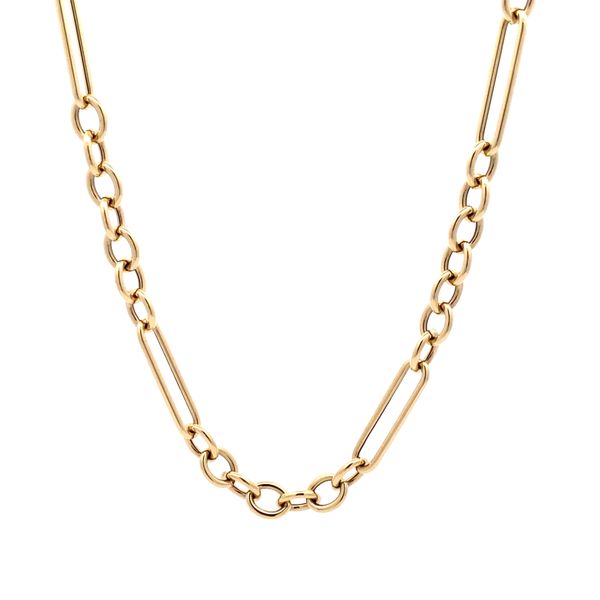 14K Yellow Gold Round and Oblong Link Chain Gray's Jewelers Bespoke Saint James, NY