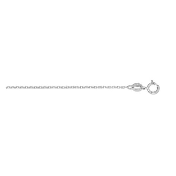 14K White Gold Cable Chain Gray's Jewelers Bespoke Saint James, NY
