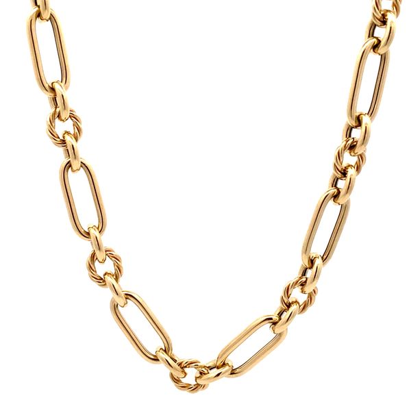 14K Yellow Gold Link Necklace Gray's Jewelers Bespoke Saint James, NY