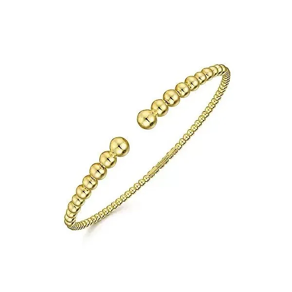 14K Yellow Gold Bujukan Open Bangle Image 2 Gray's Jewelers Bespoke Saint James, NY