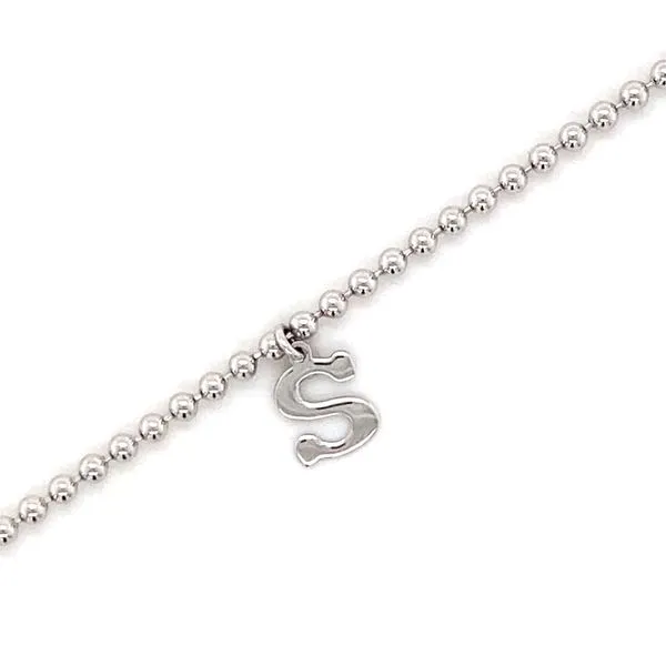 14K White Gold Bujukan Initial S Bracelet Gray's Jewelers Bespoke Saint James, NY