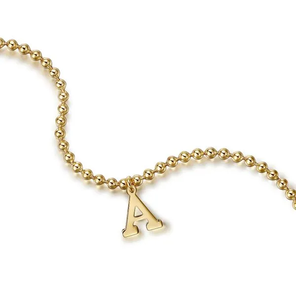 14K Yellow Gold Bujukan Initial A Bracelet Image 4 Gray's Jewelers Bespoke Saint James, NY