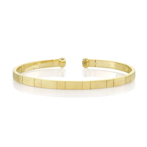 14K Yellow Gold Men's Matt Cuff Bracelet Gray's Jewelers Bespoke Saint James, NY