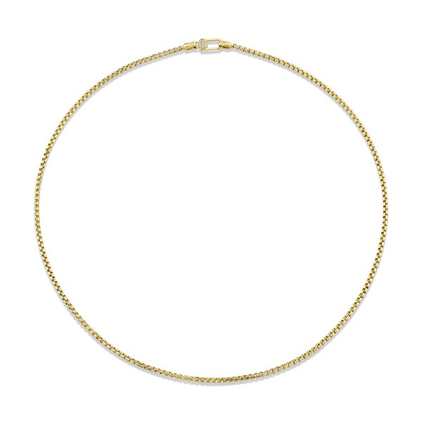14K Yellow Gold Diamond Men's Box Chain Image 4 Gray's Jewelers Bespoke Saint James, NY
