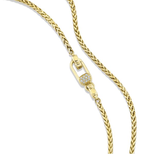 14K Yellow Gold Diamond Men's Wheat Chain Image 2 Gray's Jewelers Bespoke Saint James, NY