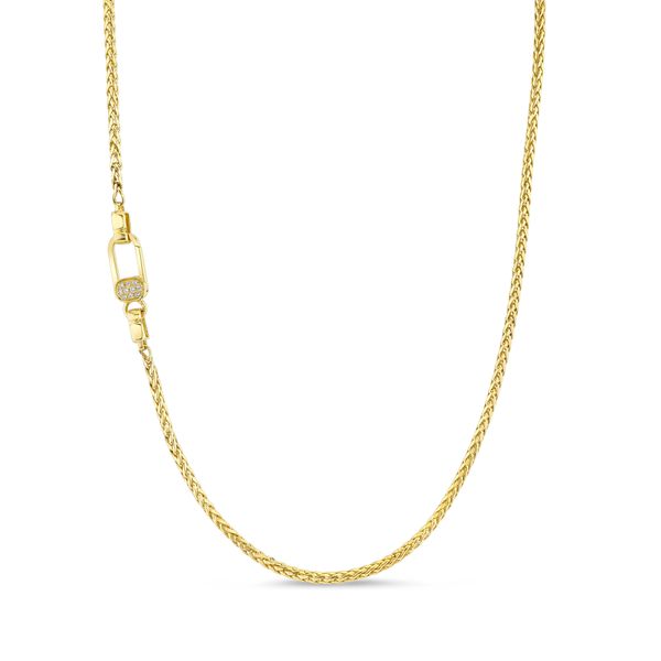 14K Yellow Gold Diamond Men's Wheat Chain Gray's Jewelers Bespoke Saint James, NY