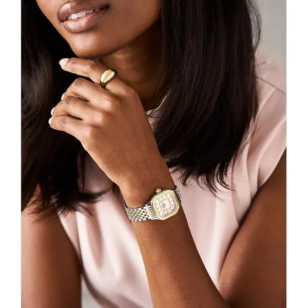 Meggie Two-Tone 18K Gold-Plated Diamond Dial Watch Image 3 Gray's Jewelers Bespoke Saint James, NY