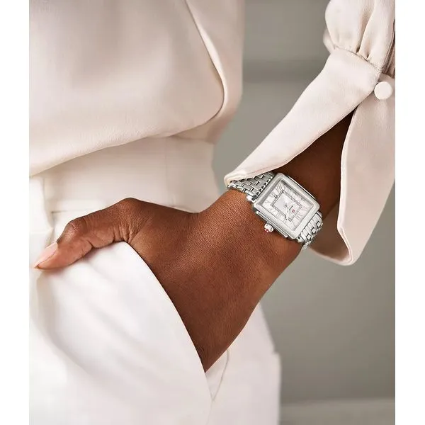 Deco Madison Mid Stainless Steel Diamond Dial Watch Image 2 Gray's Jewelers Bespoke Saint James, NY