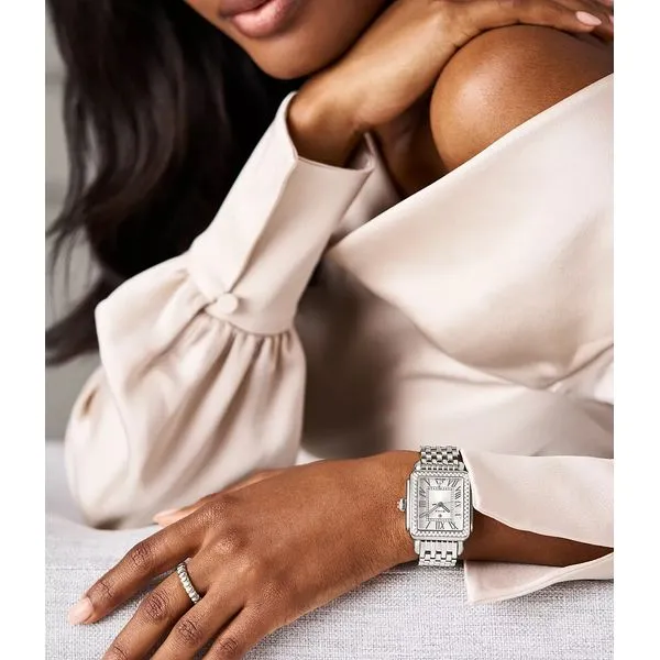 Deco Madison Stainless Diamond Watch Image 2 Gray's Jewelers Bespoke Saint James, NY