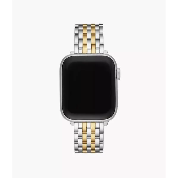 38/40/41mm and 42/44/45/49mm Two-Tone 18K Gold-Plated Bracelet Band for Apple Watch® Image 4 Gray's Jewelers Bespoke Saint James, NY