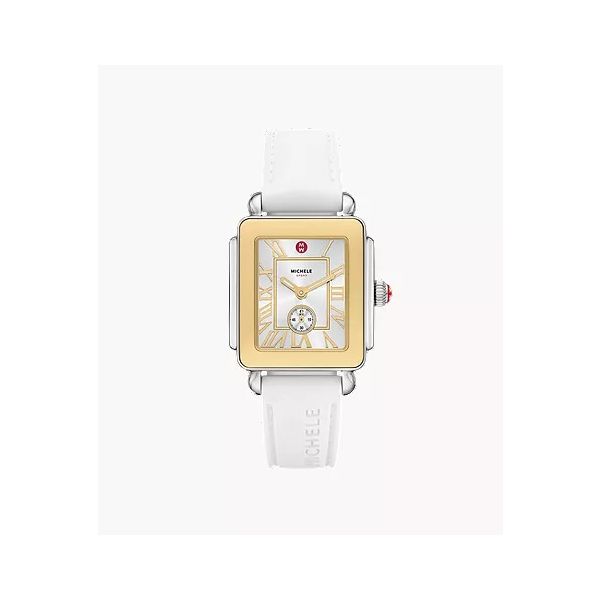 Deco Sport Mid Two-Tone White Silicone Watch Gray's Jewelers Bespoke Saint James, NY