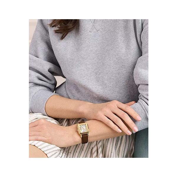 Deco Sport Mid Gold-Tone Brown Silicone Watch Image 2 Gray's Jewelers Bespoke Saint James, NY