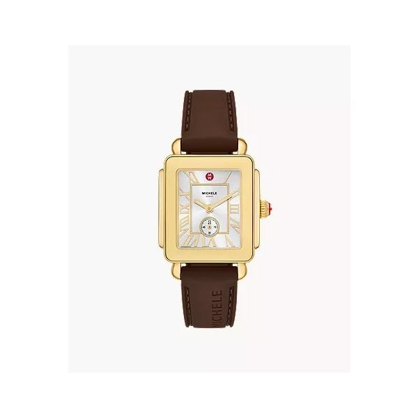 Deco Sport Mid Gold-Tone Brown Silicone Watch Gray's Jewelers Bespoke Saint James, NY