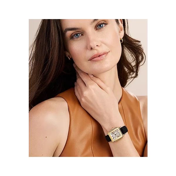 Deco Sport Mid Gold-Tone Black Silicone Watch Image 2 Gray's Jewelers Bespoke Saint James, NY