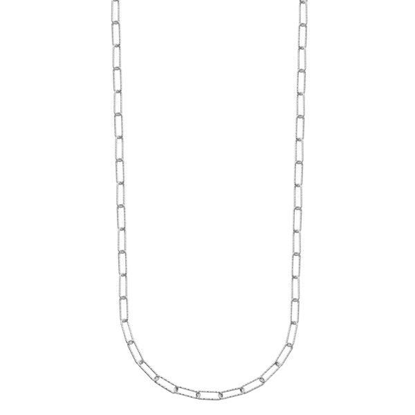 Sterling Silver Paperclip Necklace Gray's Jewelers Bespoke Saint James, NY