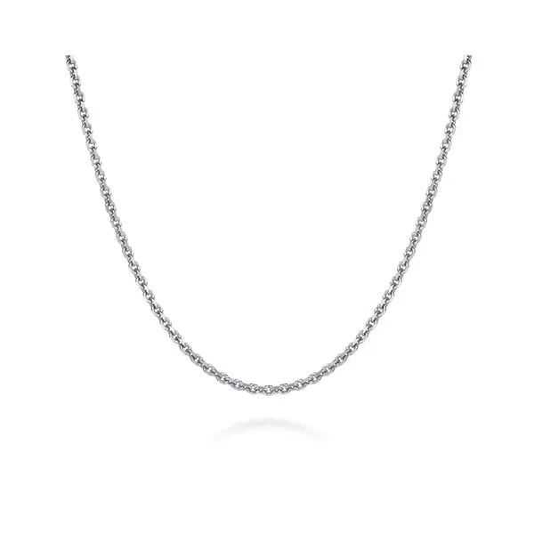 22 Inch 925 Sterling Silver Mens Link Chain Necklace Gray's Jewelers Bespoke Saint James, NY