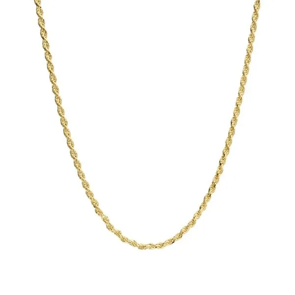 Sterling Silver Gold Plated Diamond Cut Rope Chain Gray's Jewelers Bespoke Saint James, NY