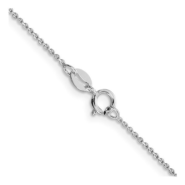 Sterling Silver Rhodium Diamond Cut Cable Chain Gray's Jewelers Bespoke Saint James, NY