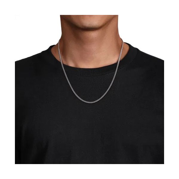 Sterling Silver Link Chain Necklace Image 2 Gray's Jewelers Bespoke Saint James, NY