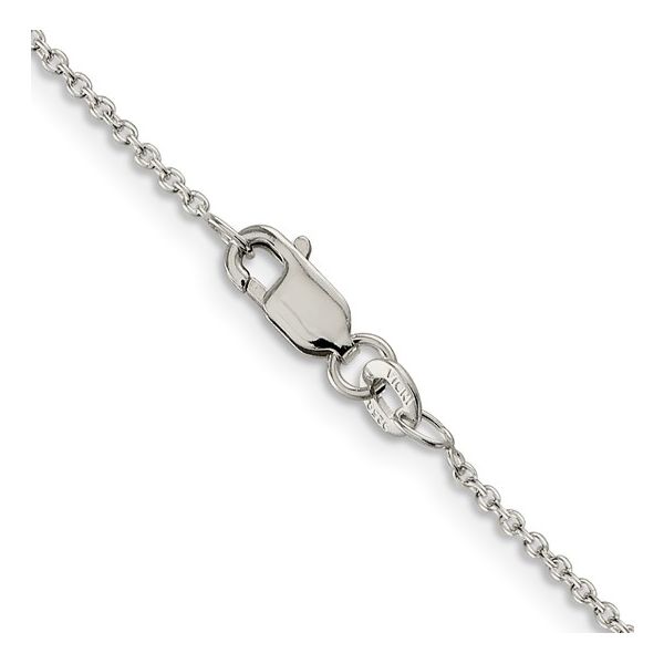 Sterling Silver Rhodium Plated Cable Chain Image 2 Gray's Jewelers Bespoke Saint James, NY